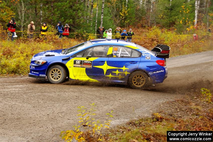 Travis Pastrana / Rhianon Gelsomino Subaru WRX STi on SS1, Passmore North I.