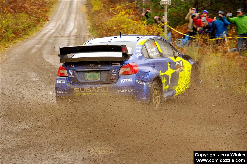 Travis Pastrana / Rhianon Gelsomino Subaru WRX STi on SS1, Passmore North I.