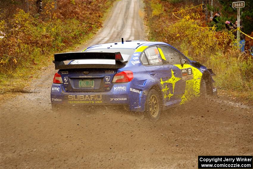 Travis Pastrana / Rhianon Gelsomino Subaru WRX STi on SS1, Passmore North I.