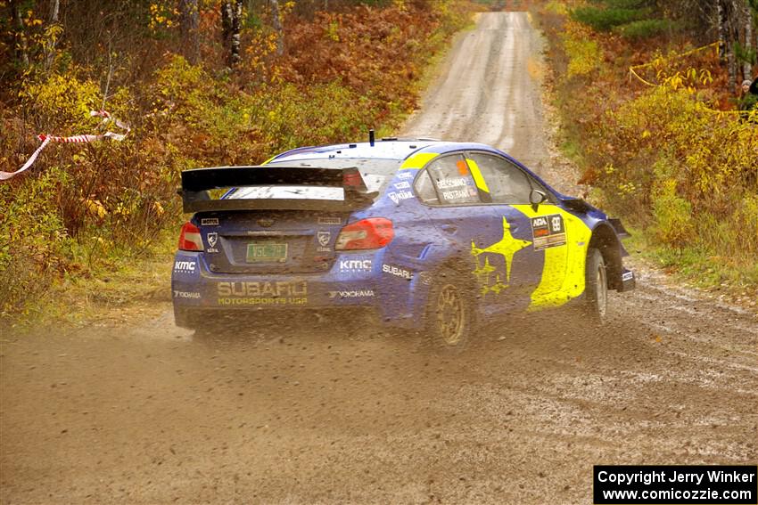 Travis Pastrana / Rhianon Gelsomino Subaru WRX STi on SS1, Passmore North I.