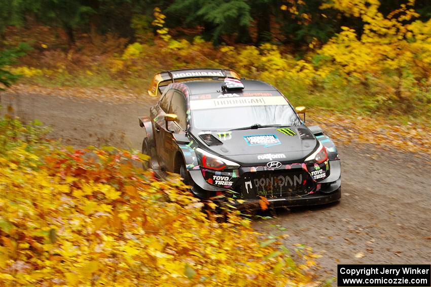 Ken Block / Alex Gelsomino Hyundai i20 WRC on SS3, Bob Lake I.