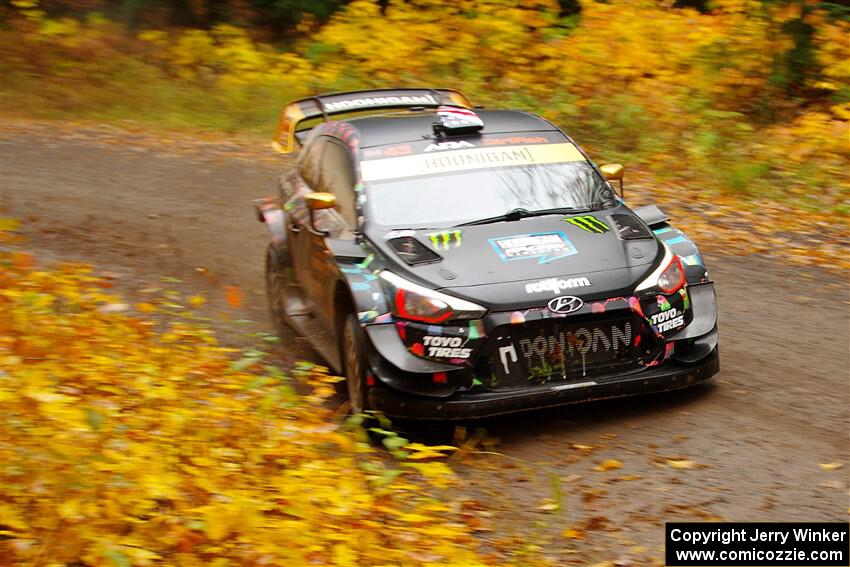 Ken Block / Alex Gelsomino Hyundai i20 WRC on SS3, Bob Lake I.