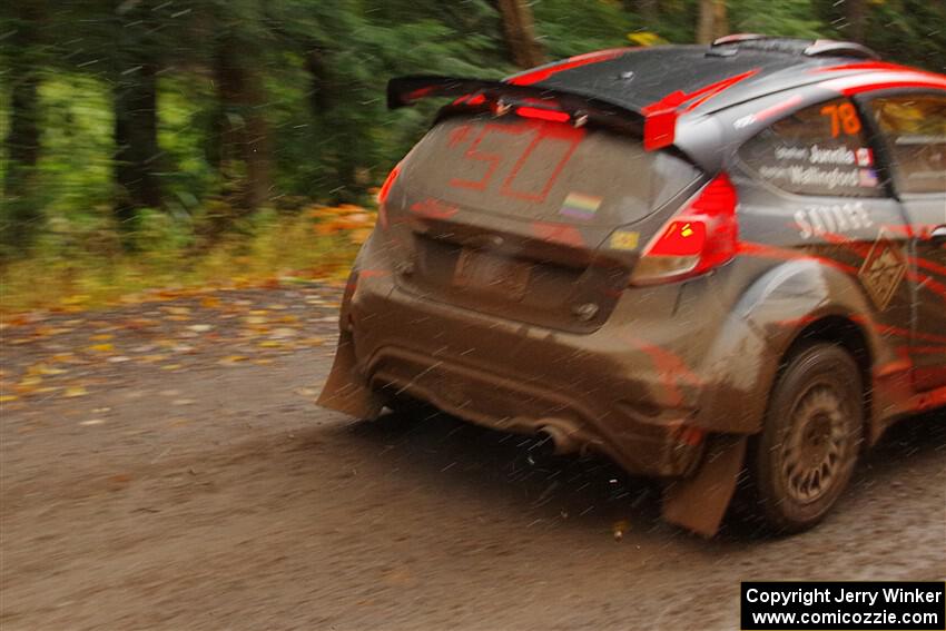 Dave Wallingford / Leanne Junnila Ford Fiesta R5 on SS3, Bob Lake I.