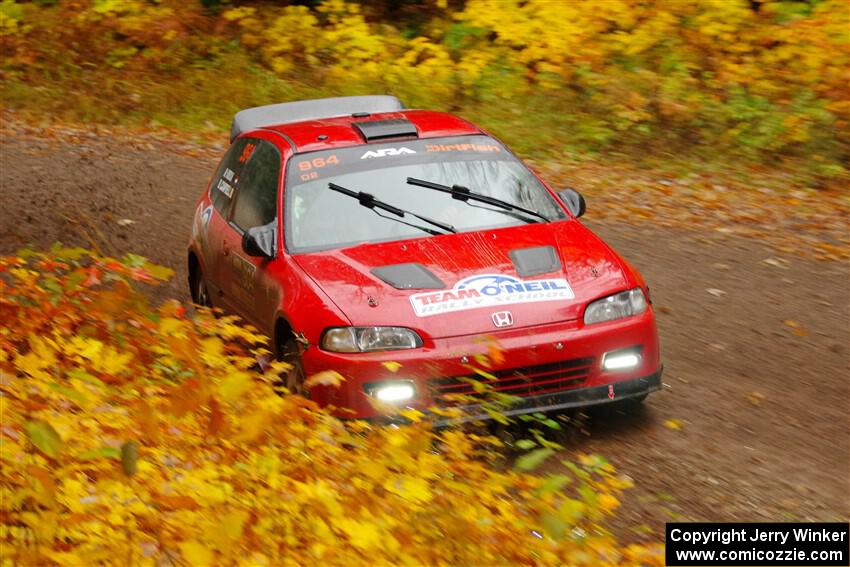 Vivian Campbell / Michael Hordijk Honda Civic on SS3, Bob Lake I.