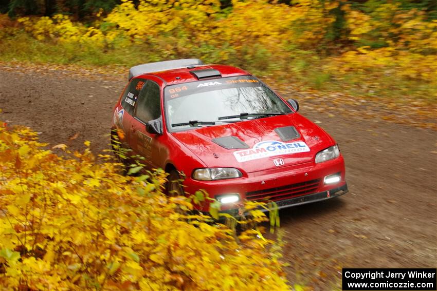 Vivian Campbell / Michael Hordijk Honda Civic on SS3, Bob Lake I.