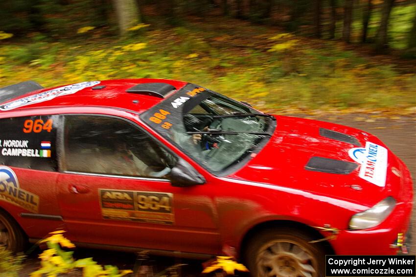 Vivian Campbell / Michael Hordijk Honda Civic on SS3, Bob Lake I.