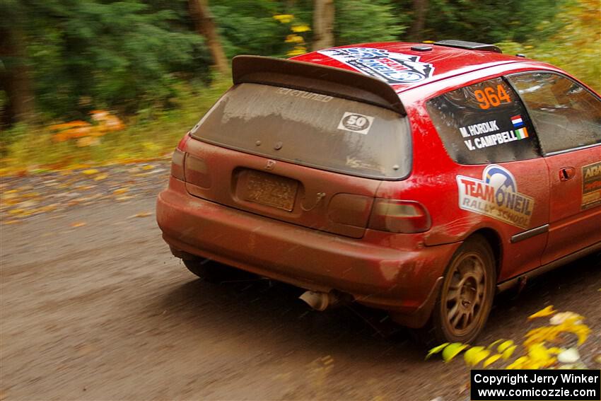 Vivian Campbell / Michael Hordijk Honda Civic on SS3, Bob Lake I.