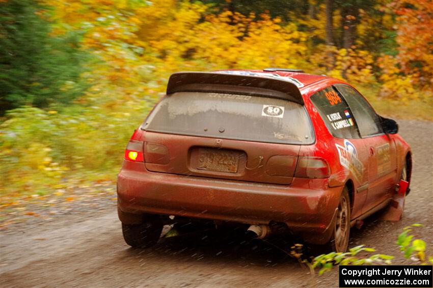 Vivian Campbell / Michael Hordijk Honda Civic on SS3, Bob Lake I.