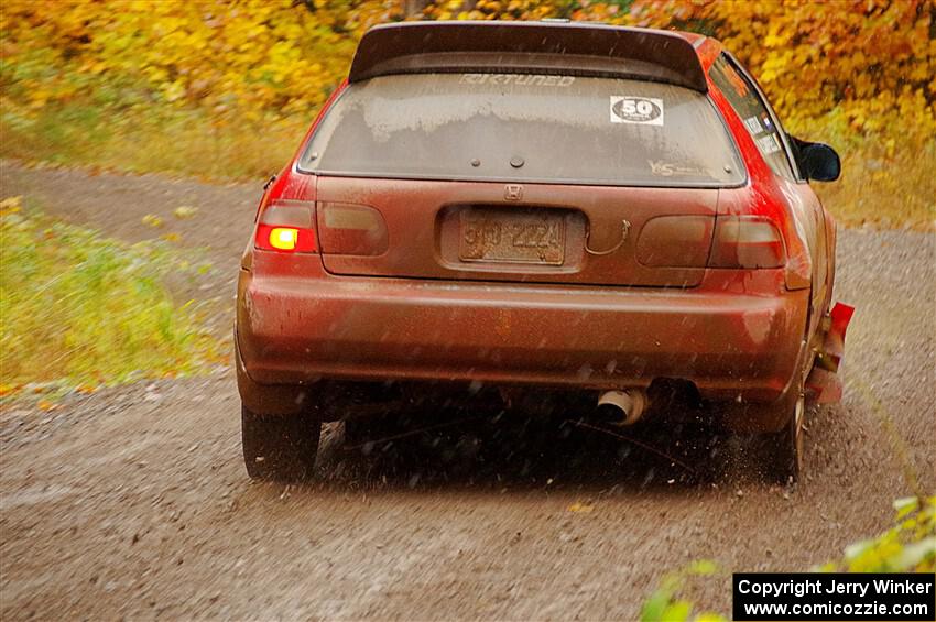 Vivian Campbell / Michael Hordijk Honda Civic on SS3, Bob Lake I.