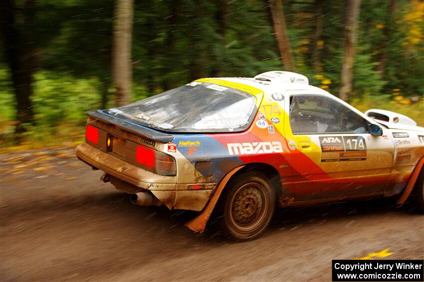 Kevin Schmidt / Kyle Roberts Mazda RX-7 on SS3, Bob Lake I.