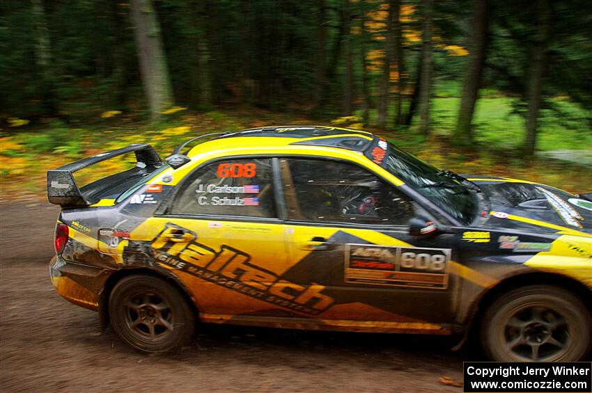 Colin Schulz / Jake Carlson Subaru WRX STi on SS3, Bob Lake I.