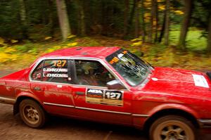 Levi Johnson / Griffin Johnson BMW 325e on SS3, Bob Lake I.