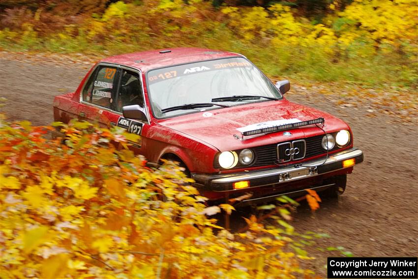 Levi Johnson / Griffin Johnson BMW 325e on SS3, Bob Lake I.