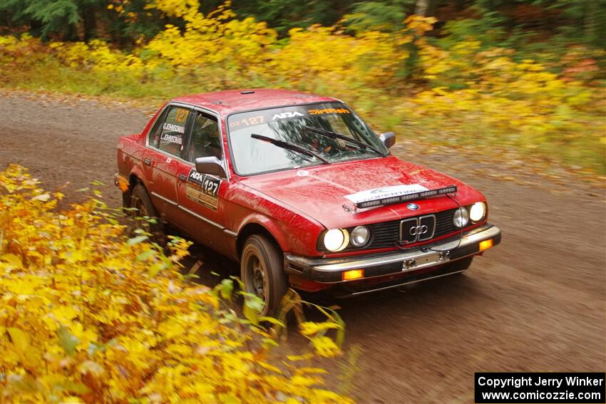 Levi Johnson / Griffin Johnson BMW 325e on SS3, Bob Lake I.