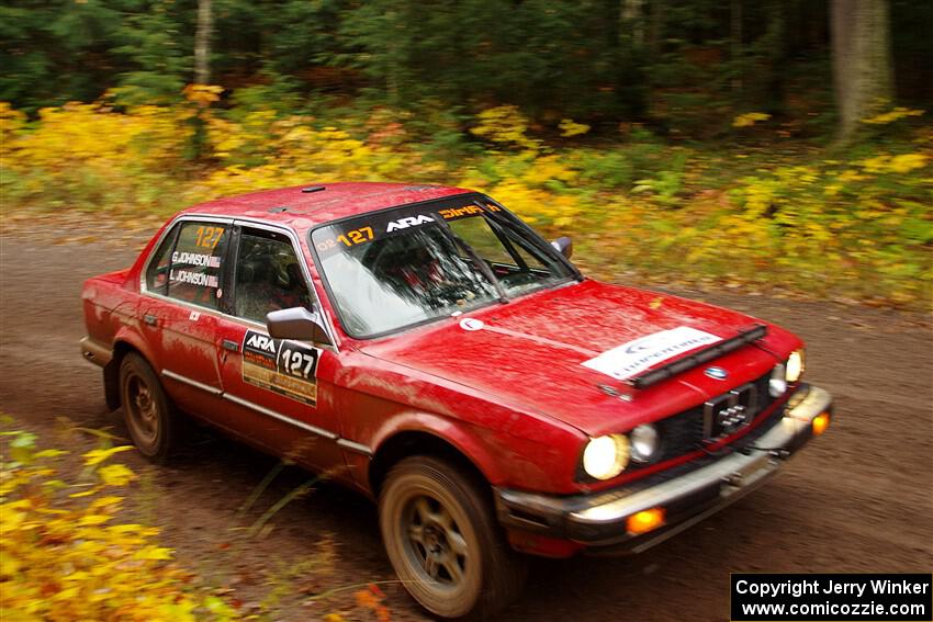 Levi Johnson / Griffin Johnson BMW 325e on SS3, Bob Lake I.