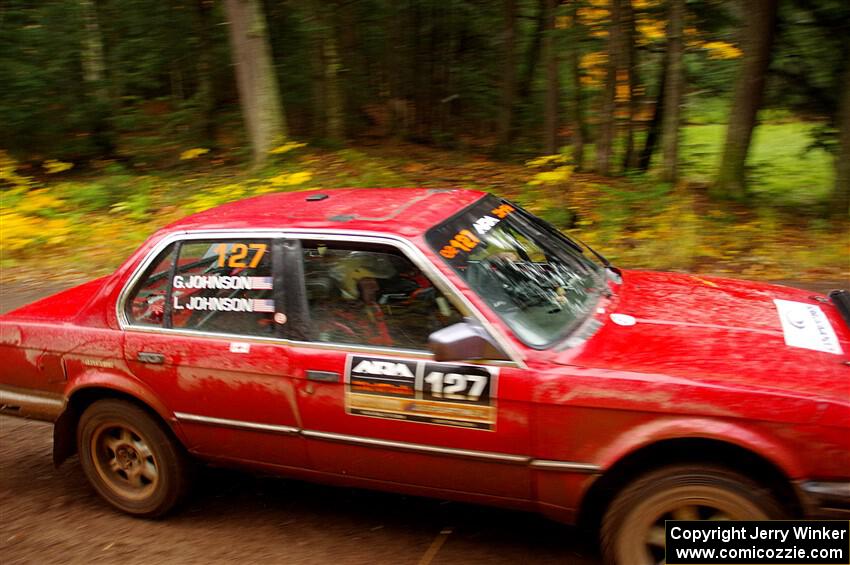 Levi Johnson / Griffin Johnson BMW 325e on SS3, Bob Lake I.