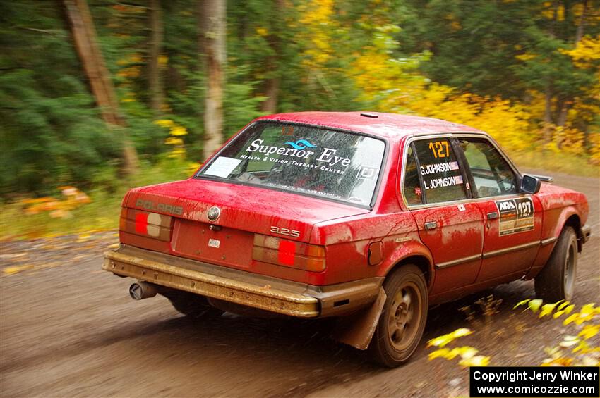 Levi Johnson / Griffin Johnson BMW 325e on SS3, Bob Lake I.