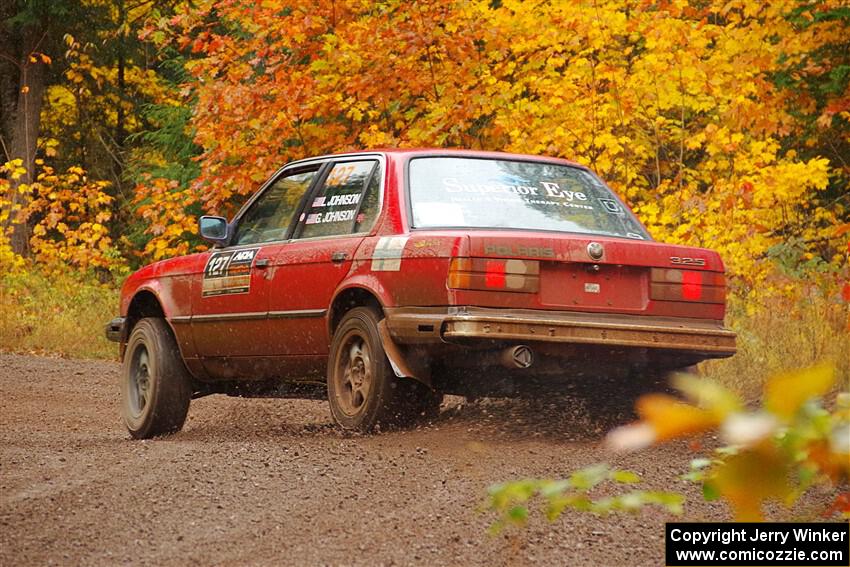 Levi Johnson / Griffin Johnson BMW 325e on SS3, Bob Lake I.