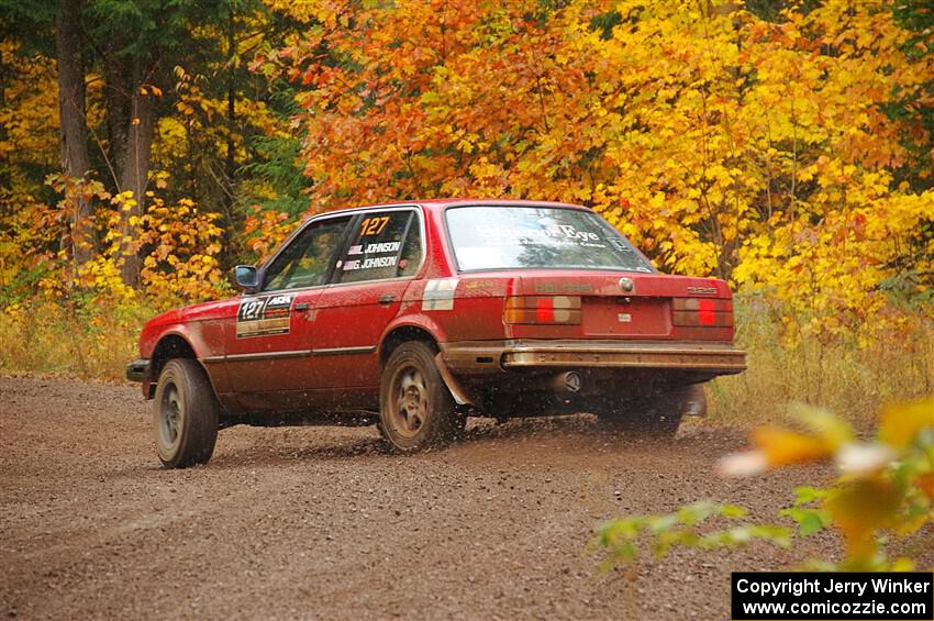 Levi Johnson / Griffin Johnson BMW 325e on SS3, Bob Lake I.