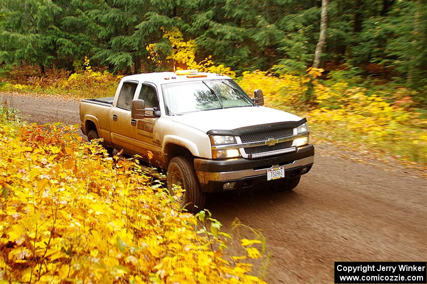 A Chevy Silverado pickup sweeps SS3, Bob Lake I.