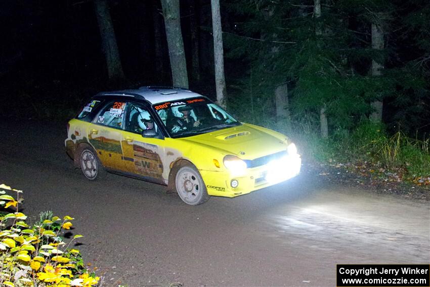 Greg Healey / Cindy Krolikowski Subaru Impeza Outback Sport on SS7, Bob Lake II.