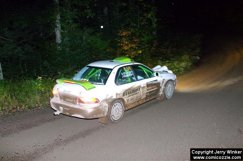 Jordon Haberer / Drew Staples Subaru Impreza on SS7, Bob Lake II.