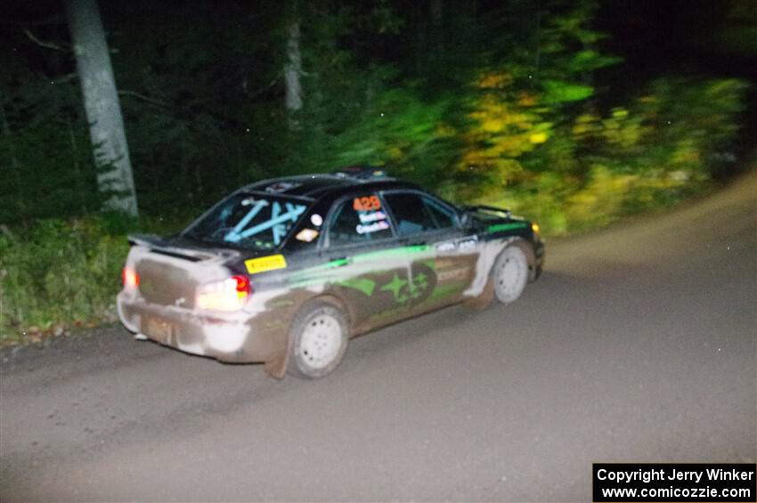 Scott Crouch / Ryan Scott Subaru WRX on SS7, Bob Lake II.