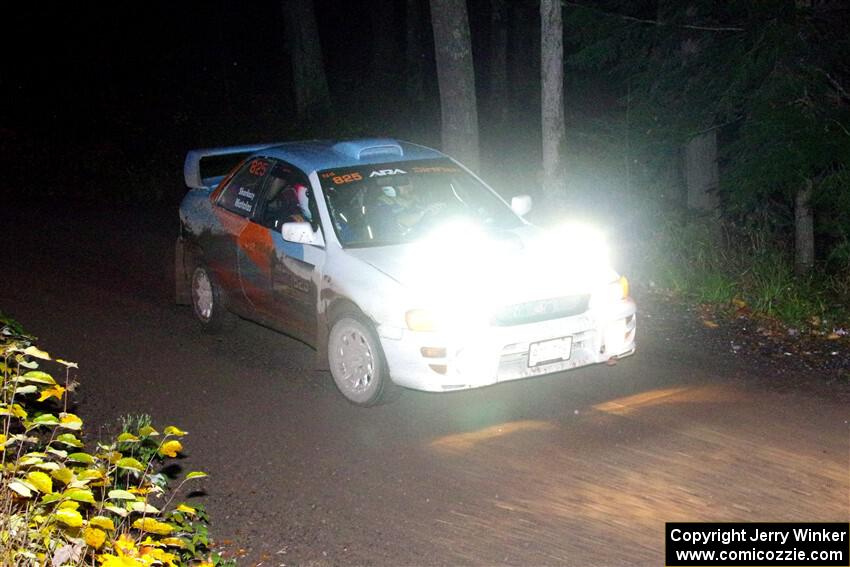 Tyler Matalas / Dustin Sharkozy Subaru Impreza LX on SS7, Bob Lake II.