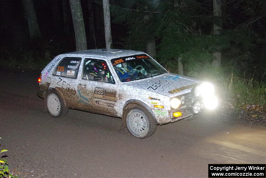 Mark Rokus / Tabitha Lohr VW GTI on SS7, Bob Lake II.