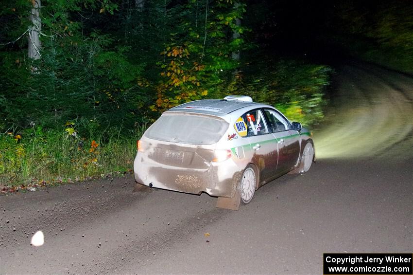 Sam Jacques / Trevor LaCombe Subaru Impreza on SS7, Bob Lake II.