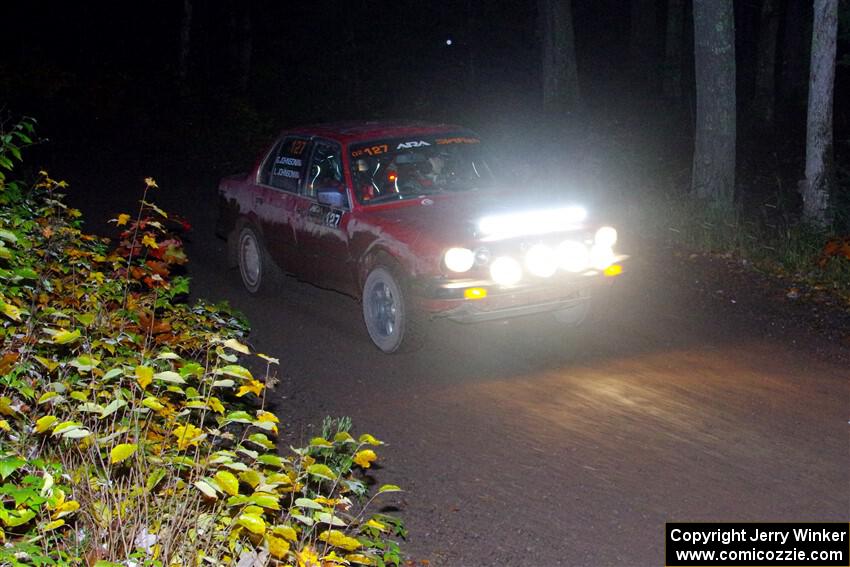 Levi Johnson / Griffin Johnson BMW 325e on SS7, Bob Lake II.