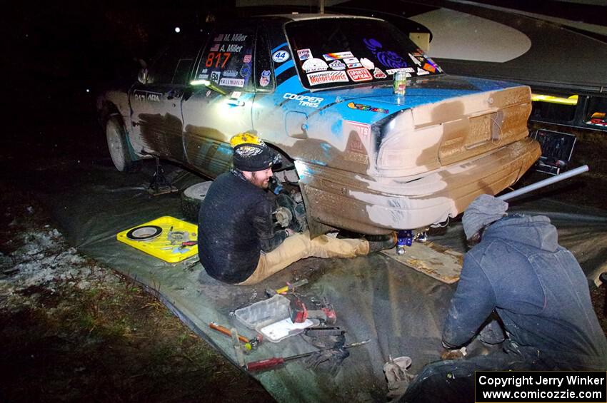 Michael Miller / Angelica Miller Mitsubishi Galant VR-4 at service in Sidnaw after day one.