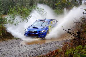 Travis Pastrana / Rhianon Gelsomino Subaru WRX STi on SS9, Nestoria-Herman.