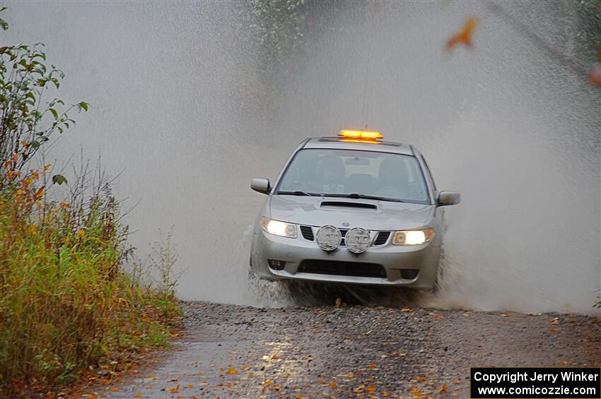 The '0' car, a SAAB 9-2X, on SS9, Nestoria-Herman.