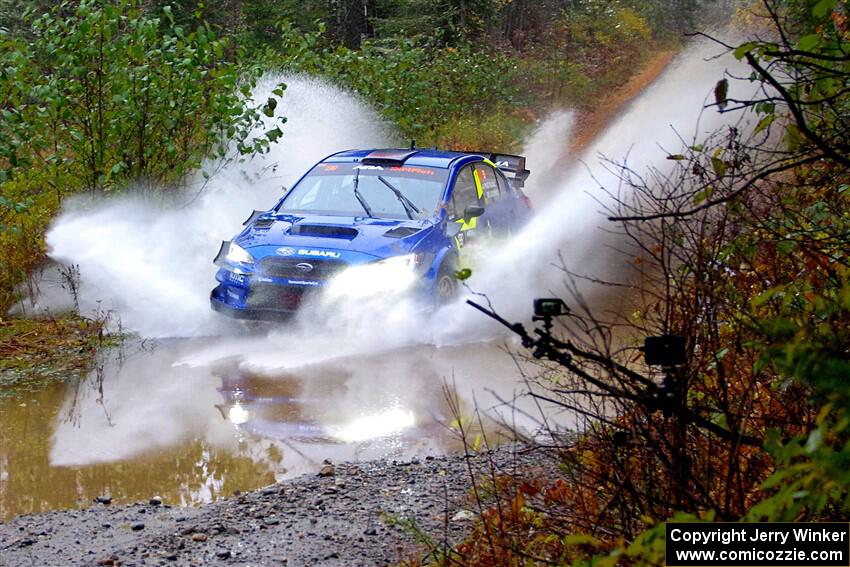 Travis Pastrana / Rhianon Gelsomino Subaru WRX STi on SS9, Nestoria-Herman.