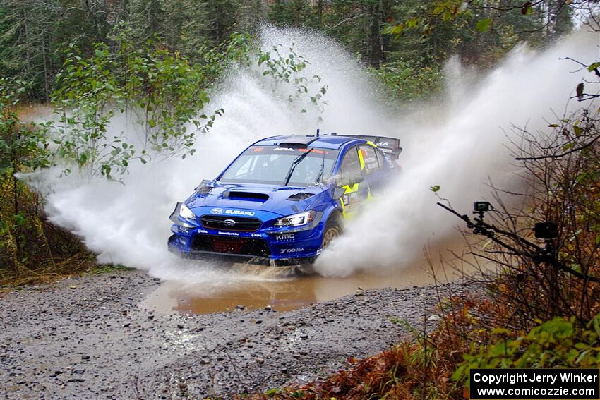 Travis Pastrana / Rhianon Gelsomino Subaru WRX STi on SS9, Nestoria-Herman.