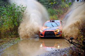 Sumit Panjabi / Stephen Kurey Mitsubishi Lancer Evo X on SS9, Nestoria-Herman.