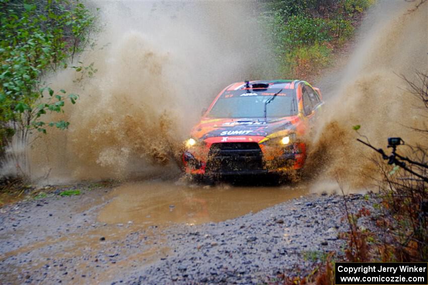 Sumit Panjabi / Stephen Kurey Mitsubishi Lancer Evo X on SS9, Nestoria-Herman.