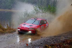 Vivian Campbell / Michael Hordijk Honda Civic on SS9, Nestoria-Herman.