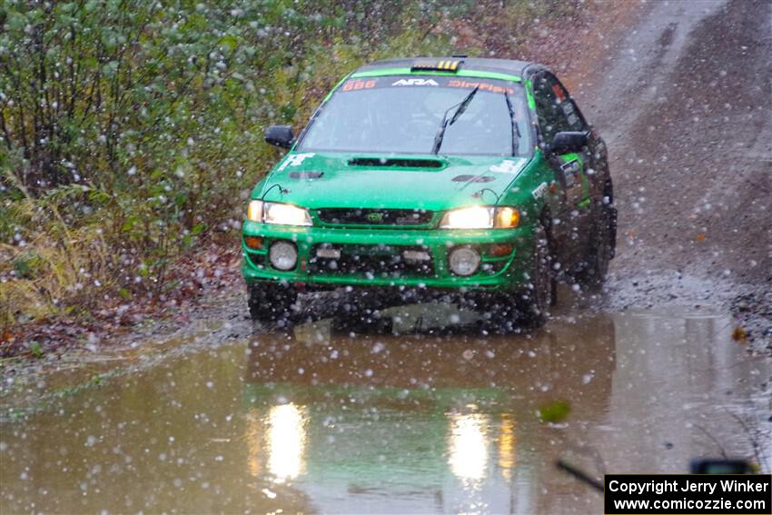 Jordan Locher / Tom Addison Subaru Impreza 2.5RS on SS9, Nestoria-Herman.