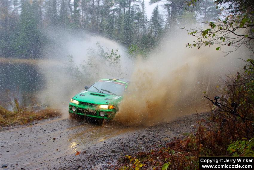 Jordan Locher / Tom Addison Subaru Impreza 2.5RS on SS9, Nestoria-Herman.