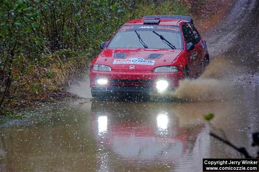 Vivian Campbell / Michael Hordijk Honda Civic on SS9, Nestoria-Herman.