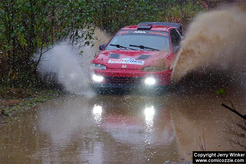 Vivian Campbell / Michael Hordijk Honda Civic on SS9, Nestoria-Herman.