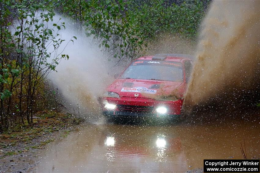 Vivian Campbell / Michael Hordijk Honda Civic on SS9, Nestoria-Herman.