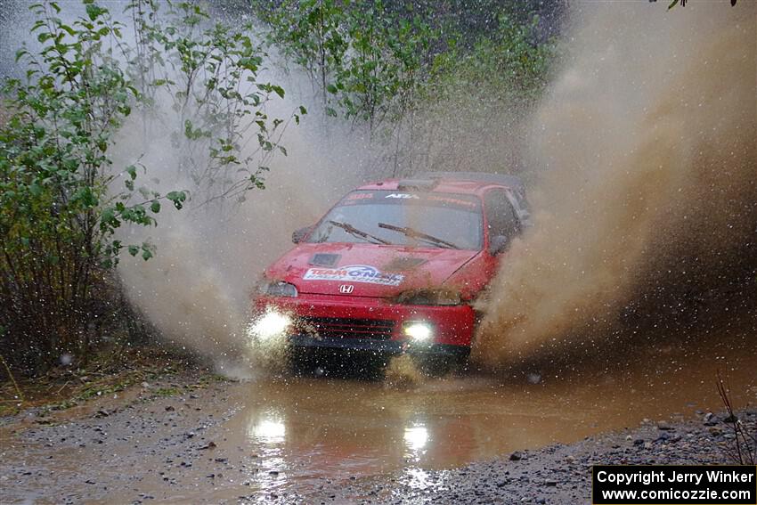 Vivian Campbell / Michael Hordijk Honda Civic on SS9, Nestoria-Herman.