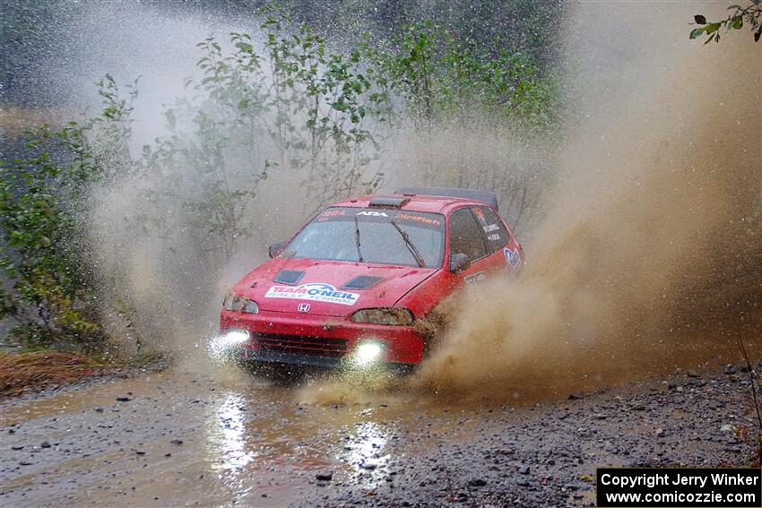 Vivian Campbell / Michael Hordijk Honda Civic on SS9, Nestoria-Herman.