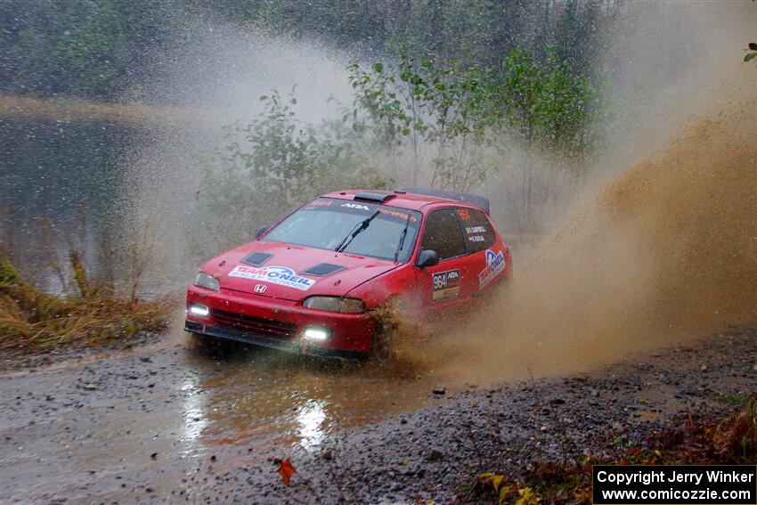 Vivian Campbell / Michael Hordijk Honda Civic on SS9, Nestoria-Herman.