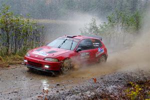 Vivian Campbell / Michael Hordijk Honda Civic on SS9, Nestoria-Herman.