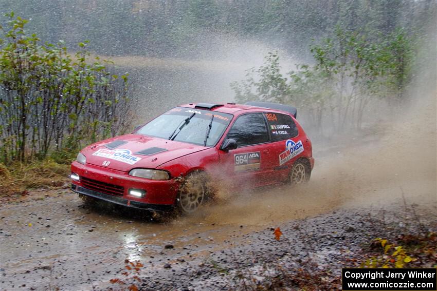 Vivian Campbell / Michael Hordijk Honda Civic on SS9, Nestoria-Herman.