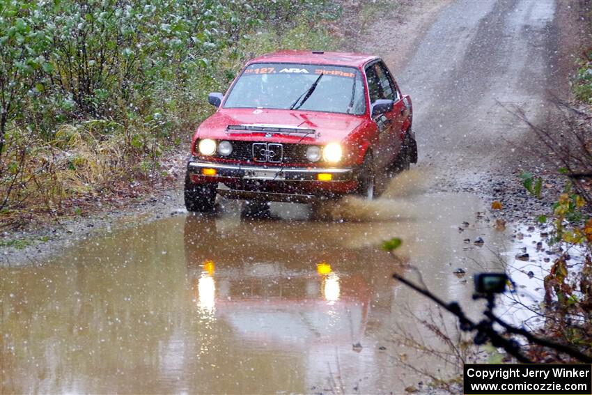 Levi Johnson / Griffin Johnson BMW 325e on SS9, Nestoria-Herman.